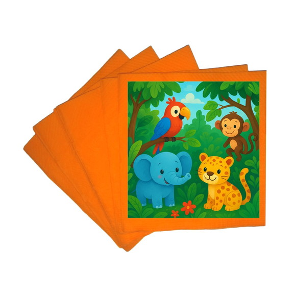 Guardanapo de Papel Personalizado Animais Tropicais - Imagem 5