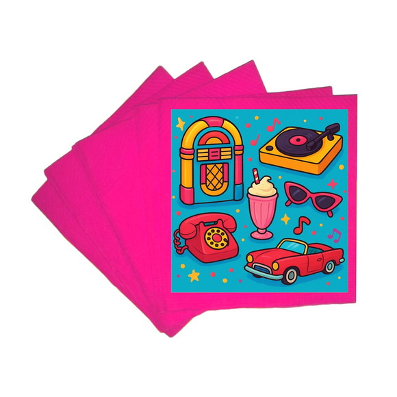 Guardanapo de Papel Personalizado Anos 50 - Imagem 3