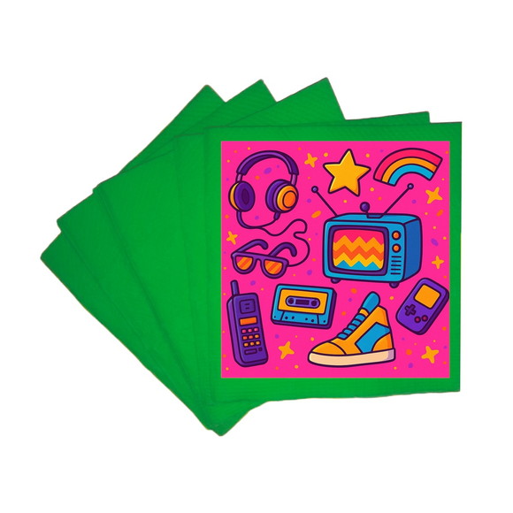 Guardanapo de Papel Personalizado Anos 80 - Imagem 4