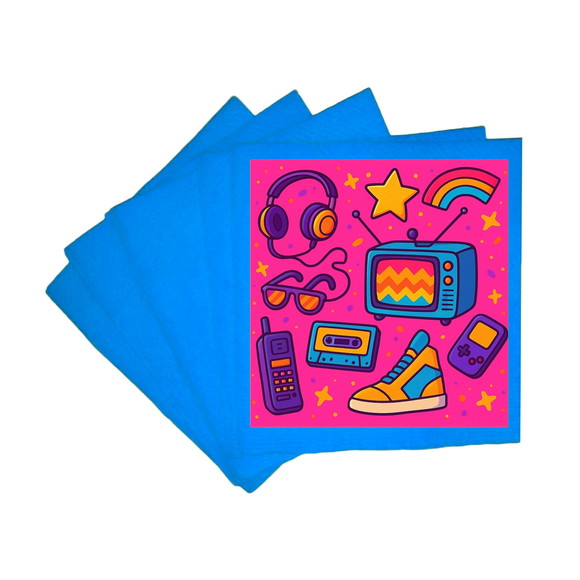 Guardanapo de Papel Personalizado Anos 80 - Imagem 2