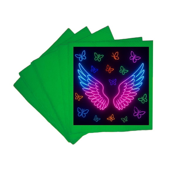 Guardanapo de Papel Personalizado Asas Neon - Imagem 4