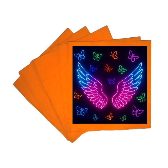 Guardanapo de Papel Personalizado Asas Neon - Imagem 5