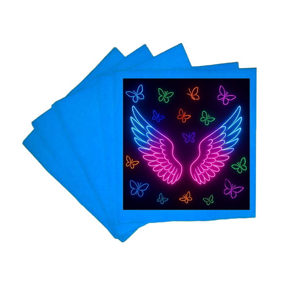 Guardanapo de Papel Personalizado Asas Neon - Imagem 2