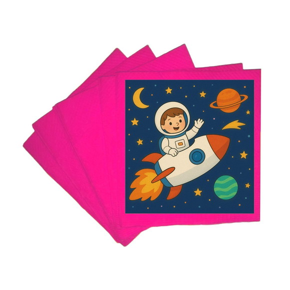 Guardanapo de Papel Personalizado Aventura Espacial - Imagem 3