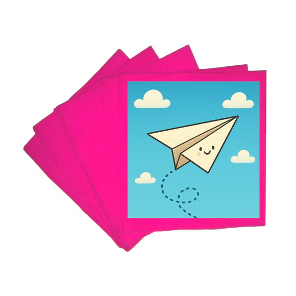 Guardanapo de Papel Personalizado Aviãozinho de Papel - Imagem 3