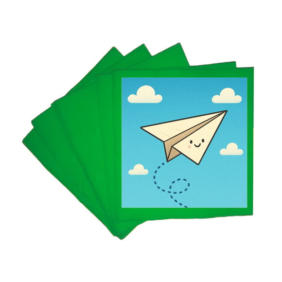 Guardanapo de Papel Personalizado Aviãozinho de Papel - Imagem 4
