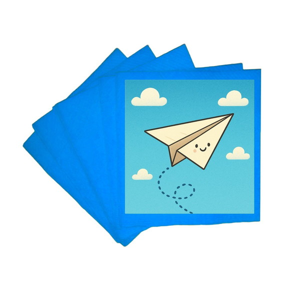 Guardanapo de Papel Personalizado Aviãozinho de Papel - Imagem 2