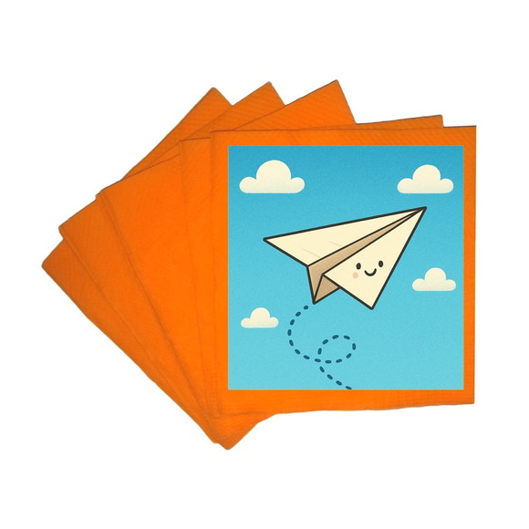 Guardanapo de Papel Personalizado Aviãozinho de Papel - Imagem 5