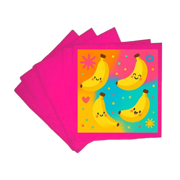 Guardanapo de Papel Personalizado Bananas Divertidas - Imagem 3