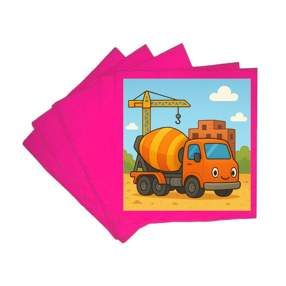 Guardanapo de Papel Personalizado Betoneira - Imagem 3