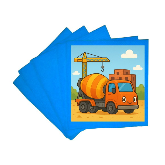 Guardanapo de Papel Personalizado Betoneira - Imagem 2