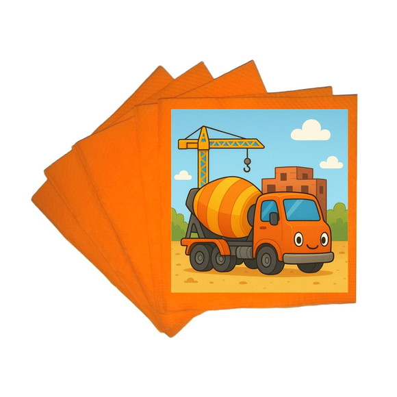 Guardanapo de Papel Personalizado Betoneira - Imagem 5