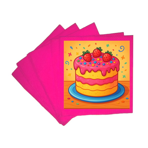 Guardanapo de Papel Personalizado Bolo Confeitado - Imagem 3
