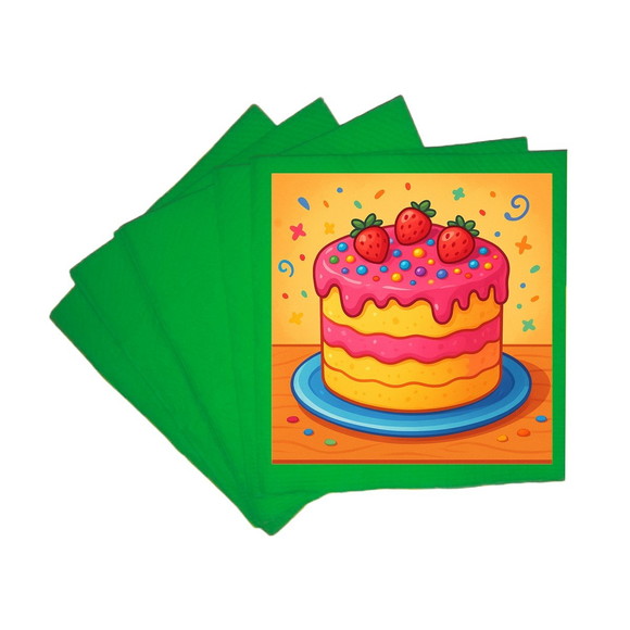 Guardanapo de Papel Personalizado Bolo Confeitado - Imagem 4