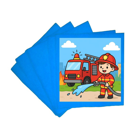 Guardanapo de Papel Personalizado Bombeiros - Imagem 2