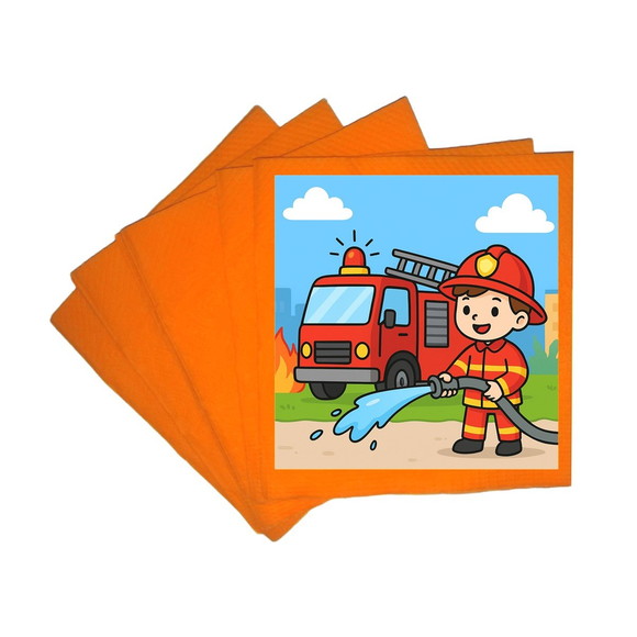 Guardanapo de Papel Personalizado Bombeiros - Imagem 5