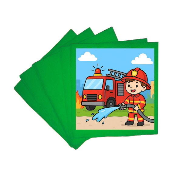 Guardanapo de Papel Personalizado Bombeiros - Imagem 4