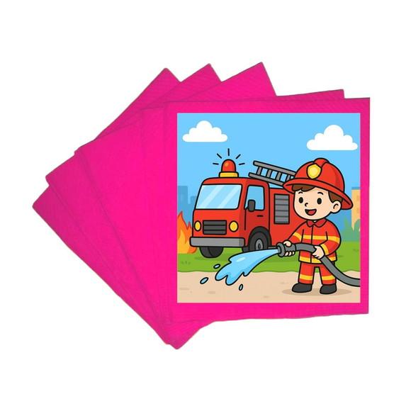 Guardanapo de Papel Personalizado Bombeiros - Imagem 3