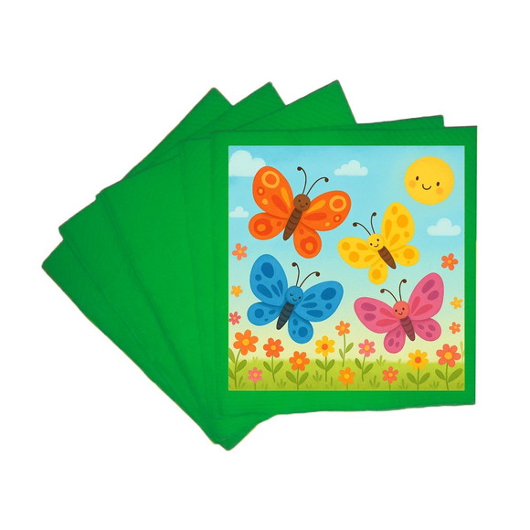 Guardanapo de Papel Personalizado Borboletas - Imagem 4