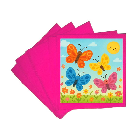 Guardanapo de Papel Personalizado Borboletas - Imagem 3