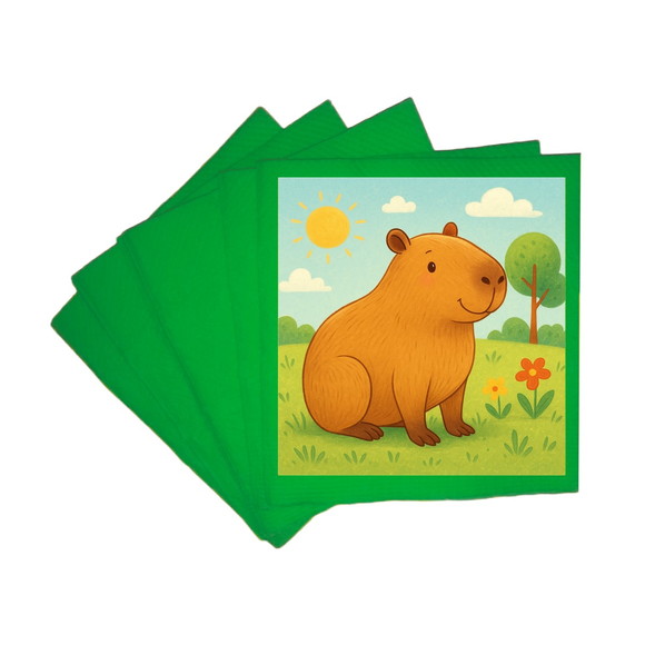 Guardanapo de Papel Personalizado Capivara - Imagem 4