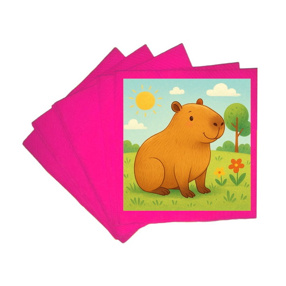 Guardanapo de Papel Personalizado Capivara - Imagem 3