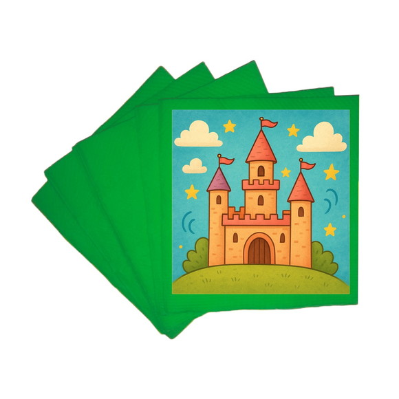 Guardanapo de Papel Personalizado Castelo Encantado - Imagem 4