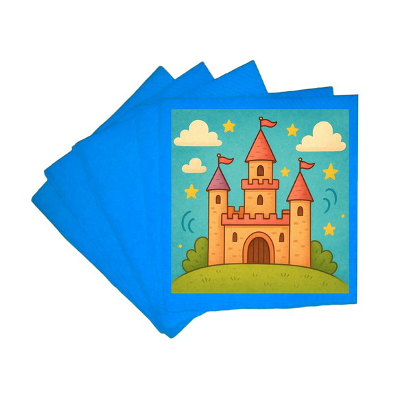 Guardanapo de Papel Personalizado Castelo Encantado - Imagem 2