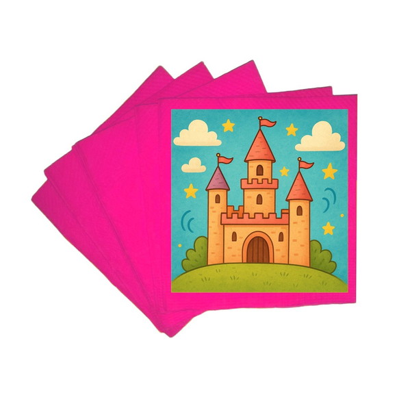 Guardanapo de Papel Personalizado Castelo Encantado - Imagem 3