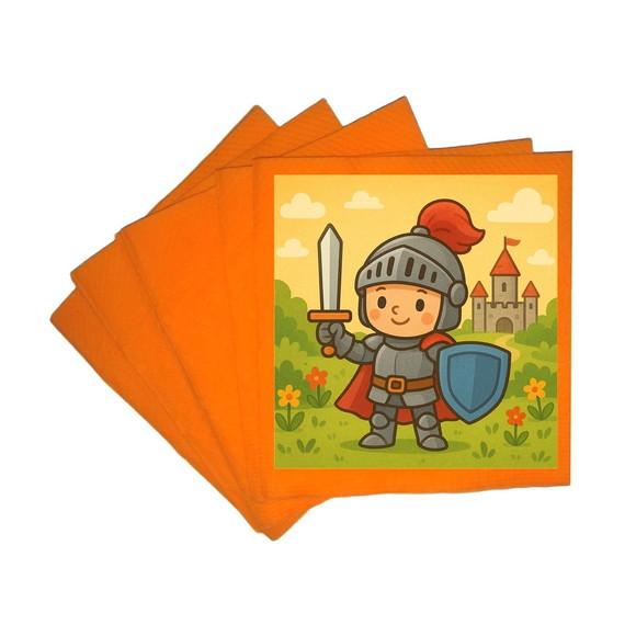 Guardanapo de Papel Personalizado Cavaleiro Medieval - Imagem 5