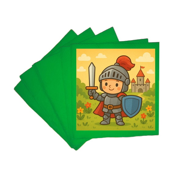 Guardanapo de Papel Personalizado Cavaleiro Medieval - Imagem 4