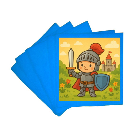 Guardanapo de Papel Personalizado Cavaleiro Medieval - Imagem 2