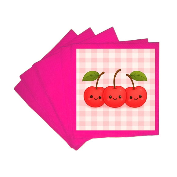 Guardanapo de Papel Personalizado Cerejinha - Imagem 3