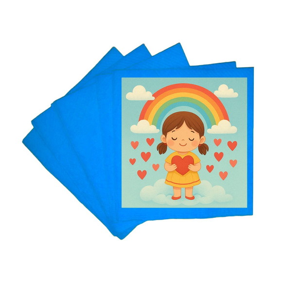 Guardanapo de Papel Personalizado Chuva de Amor - Imagem 2