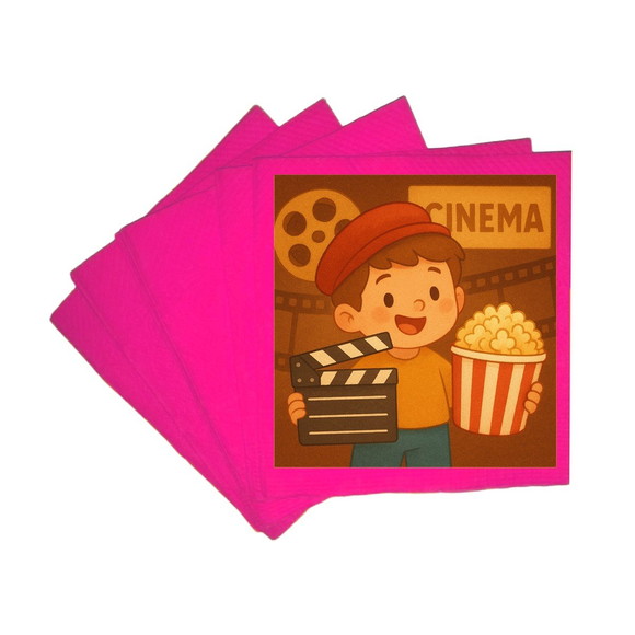 Guardanapo de Papel Personalizado Cinema Antigo - Imagem 3