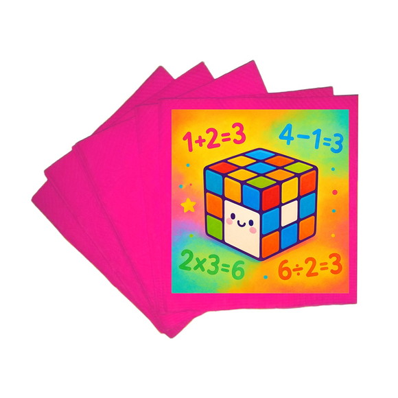Guardanapo de Papel Personalizado Cubo Mágico - Imagem 3