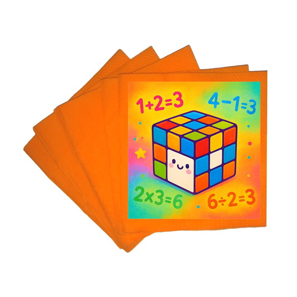 Guardanapo de Papel Personalizado Cubo Mágico - Imagem 5