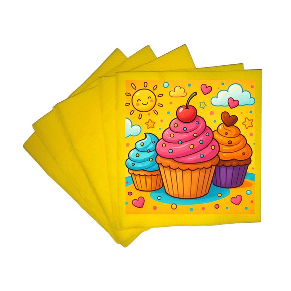 Guardanapo de Papel Personalizado Cupcakes