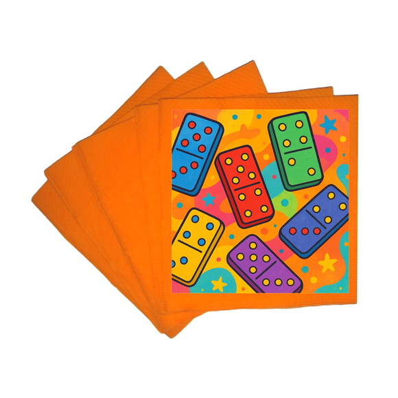Guardanapo de Papel Personalizado Dominós Coloridos - Imagem 5