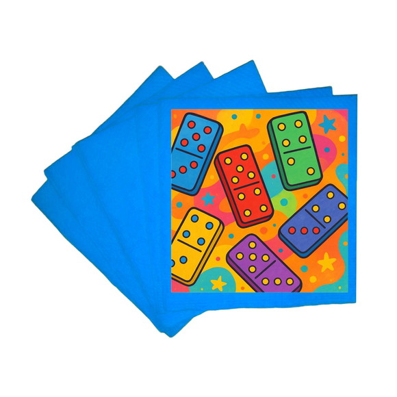 Guardanapo de Papel Personalizado Dominós Coloridos - Imagem 2