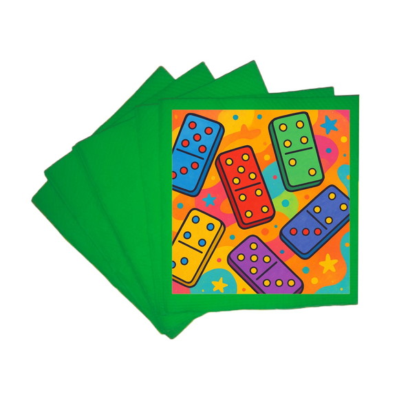 Guardanapo de Papel Personalizado Dominós Coloridos - Imagem 4