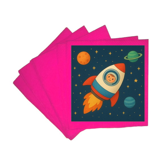 Guardanapo de Papel Personalizado Espaço Sideral - Imagem 3