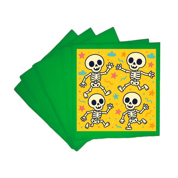 Guardanapo de Papel Personalizado Esqueletinhos Kids - Imagem 4