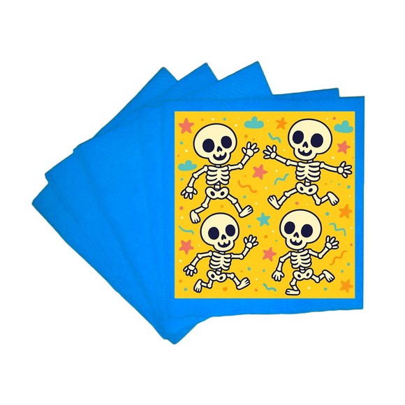 Guardanapo de Papel Personalizado Esqueletinhos Kids - Imagem 2