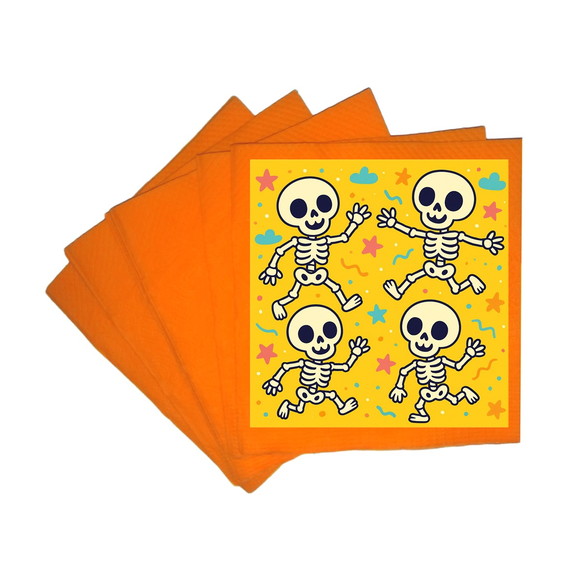 Guardanapo de Papel Personalizado Esqueletinhos Kids - Imagem 5