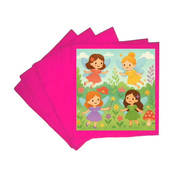 Guardanapo de Papel Personalizado Fadas - Imagem 3