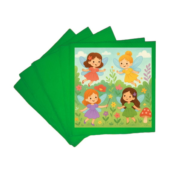 Guardanapo de Papel Personalizado Fadas - Imagem 4