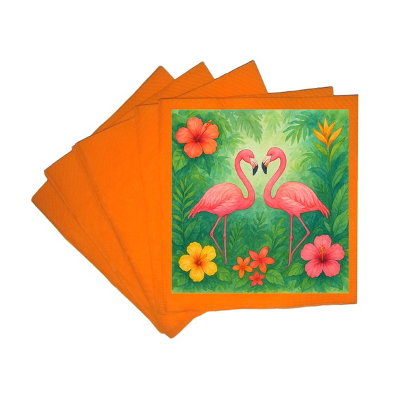 Guardanapo de Papel Personalizado Flamingo Aquarela - Imagem 5