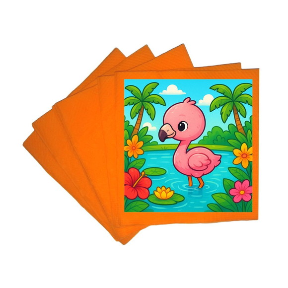 Guardanapo de Papel Personalizado Flamingo Baby - Imagem 5