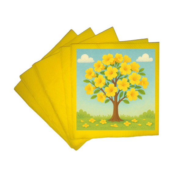 Guardanapo de Papel Personalizado Flor de Ipê Amarela